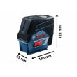 Laser points et lignes GCL 2-50 C Professional + 4 piles 1,5 V + adaptateur BOSCH 0601066G00 photo du produit Secondaire 2 S