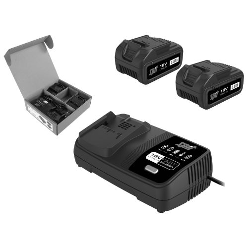 Pack énergie 18V 2 batteries 5Ah + chargeur rapide - SPIT - 054548 pas cher Secondaire 1 L