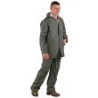 Ensemble de pluie veste et pantalon double enduction PVC vert TXL - 50202 pas cher Secondaire 1 S