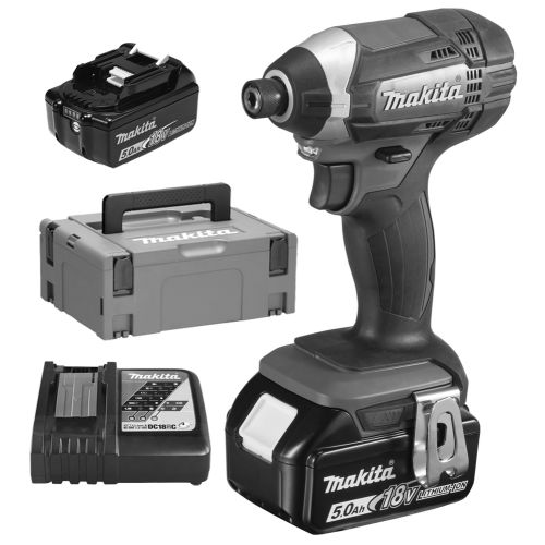 Visseuse à chocs 18V Li-Ion LXT + 2 batteries 5Ah + chargeur rapide + coffret MAKPAC - MAKITA - DTD152RTJ pas cher