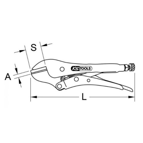 Pince-étau pour tubes ronds 0 - 30,5 mm KS TOOLS 115.1504 photo du produit Secondaire 1 L