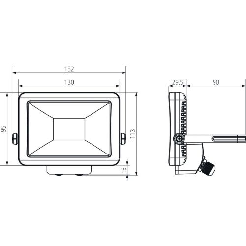 Projecteur LED 10 W theLeda B10L BK noir évolutif THEBEN 1020691 photo du produit Secondaire 1 L