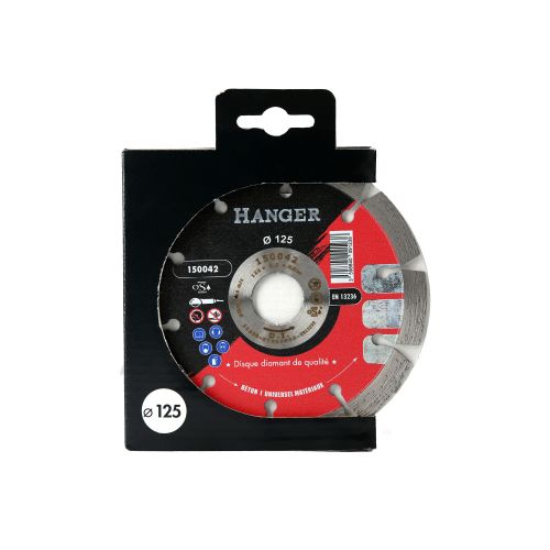 Disque diamant 125 mm pour le béton segment 10 mm - HANGER - 150042 pas cher Secondaire 2 L