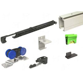 Ensemble SAF Mantion rail 3m 1 butée 11213 pour porte 81-120 kg - SAF81-120-300-4 photo du produit Principale M