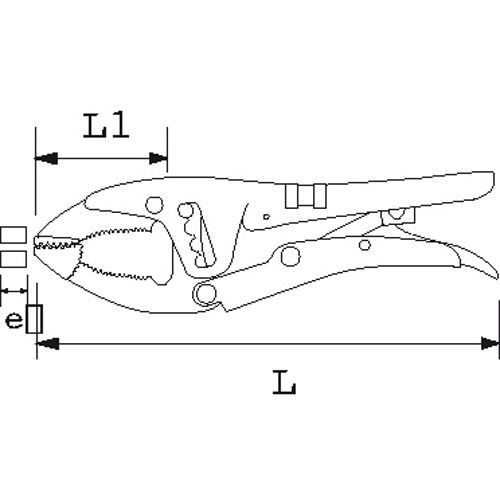 Pince-étau à mors mobile ouverture 50mm - SAM OUTILLAGE - 217-25 pas cher Secondaire 1 L