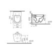 Pack cuvette suspendue Carene Mia Round sans bride abattant slim VITRA 7510B003-6319 photo du produit Secondaire 1 S