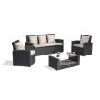 Salon bas de jardin CONFORT FIDJI noir - DCB GARDEN - PVC-CONFORT-FIDJI pas cher