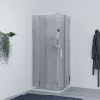 Paroi de douche en angle NERINA 80x80cm coulissant transparent - CUISIBANE - PC-PAATR6-80x80 pas cher