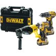 Pack de 3 outils 18 V (DCD791/DCF887/DCH133) + 2 batteries 5 Ah + chargeur + coffret T-STAK DEWALT photo du produit