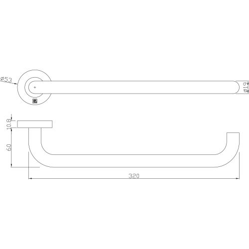 Béquille double XXL sur rosace JADE bec de cane spécial PMR inox 1294 - HERACLES - B-INOX-02XXL pas cher Secondaire 2 L