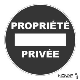 Panneau ''Sens interdit - Propriété privée'' Novap rigide D300 mm - 4060125 pas cher Principale M