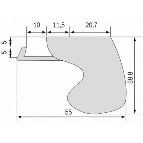 Gâche 70mm alu RAL9006  - LA CROISEE DS - DS6153-007 pas cher Secondaire 3 L