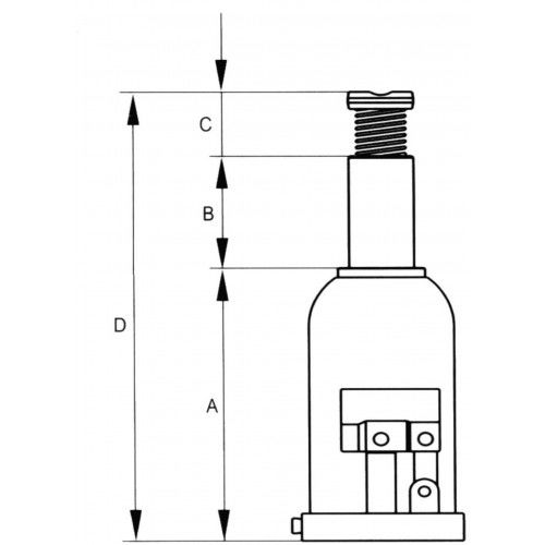 Cric bouteille 10 tonnes - SAM OUTILLAGE - HCB-10 pas cher Principale L