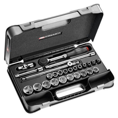 Coffret à douilles 1/2'' 6 pans mm 26 pièces FACOM S.161-4P6PB photo du produit Secondaire 1 L
