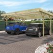 Carport en bois JEAN pour 2 voitures 29,6m² - FOREST STYLE - 4920 pas cher Secondaire 2 S