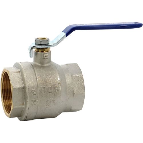 Vanne &agrave; sph&egrave;re laiton titr&eacute; femelle femelle poign&eacute;e plate bleue 1/2'' - GARIS - 508004 pas cher