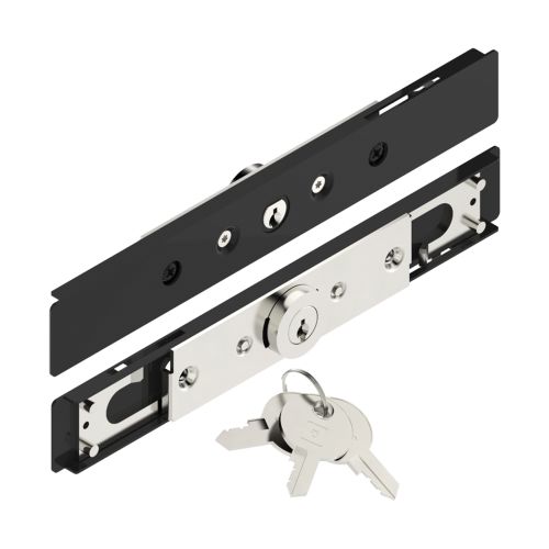 Serrure à cylindre rond à 2 pivots 4 mm acier brun 8019 TIRARD AA180010 photo du produit