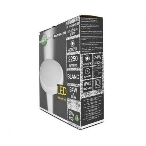 Plafonnier LED CASSIOPEE blanc 24 W D330 mm avec détecteur RF 4000 K MIIDEX LIGHTING 77885 photo du produit Secondaire 3 L