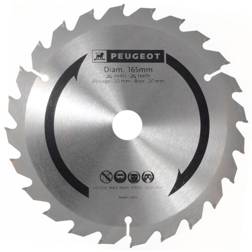 Disque à tronçonner ENERGYBLADE diamètre 165 mm alésage 20 mm PEUGEOT OUTILLAGE 801320 photo du produit Secondaire 1 L