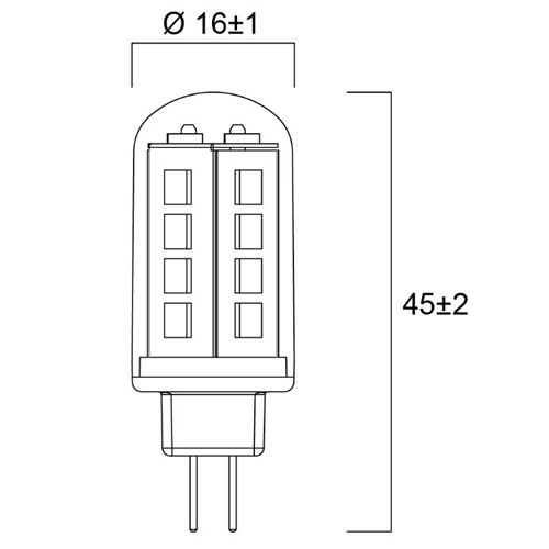 Lampe TOLEDO G4 1,9W 200lm 827 blanc chaud SYLVANIA 29654 photo du produit Secondaire 1 L