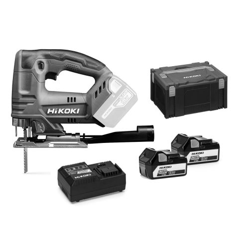 Scie sauteuse 18V + 2 batteries 5 Ah + chargeur + coffret HITCASE III - HIKOKI - CJ18DAWPZ pas cher