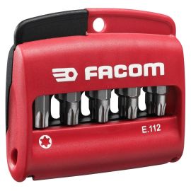 Jeu mixte de 10 embouts Torx® 1/4'' Facom - série 1 - 25 mm + porte-embouts - E.112PB pas cher Principale M