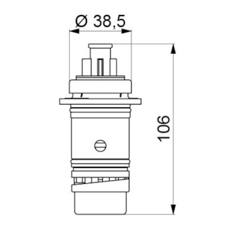 Cartouche temporisée pour TEMPOMIX douche (nouveau design) - DELABIE - 743789 pas cher Secondaire 1 L