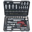 Coffret de douilles et accessoires F6 1/4'' - 1/2'' 6 pans 94 pièces KS TOOLS 911.0694 photo du produit