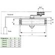 Ferme-porte RYOBI 7003 force 4 fourni avec bras standard finition argent SEVAX WA758009 photo du produit Secondaire 1 S