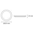 Plafonnier LED SLIMY blanc D 225 mm 18 W 4000 K MIIDEX 77571 photo du produit Secondaire 1 S
