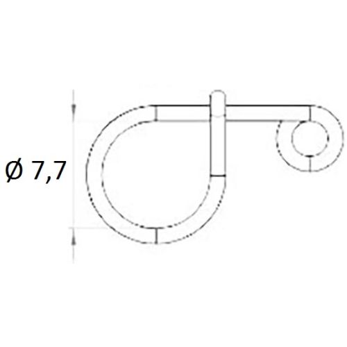 Sachet de 5 clips circulaires inox porte-outils FME pour clés à pipe 6 à 7mm - SAM OUTILLAGE - CLIP-26-FME pas cher Secondaire 1 L