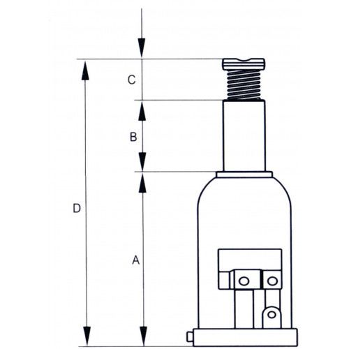 Cric bouteille 10 tonnes SAM OUTILLAGE HCB-10 photo du produit Principale L