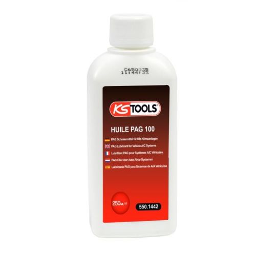 Huile pour compresseur à gaz R134A PAG 100 250 ml KS TOOLS 550.1442 photo du produit Principale L