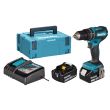 Perceuse-visseuse à percussion 18 V + 2 batteries 3 Ah + chargeur rapide coffret MAKPAC MAKITA DHP485RFJ photo du produit