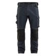 Pantalon artisan denim stretch marine/noir T40L - BLAKLADER - 175111418999C146 pas cher