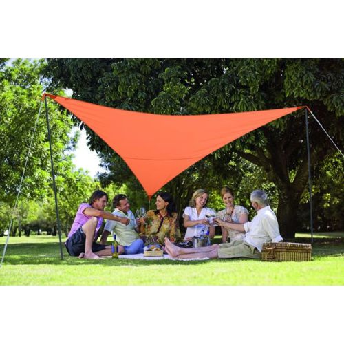 Pack voile d'ombrage triangulaire Camping Serenity 3,6m terracota - JARDILINE - VK360 TERRACOTTA pas cher Principale L