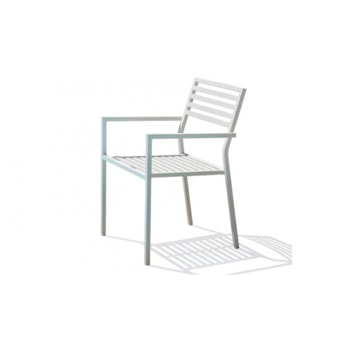 Fauteuil de jardin empilable GASTON gris marin - DCB GARDEN - GASTON-FT-GRIS pas cher Principale L