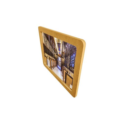 Miroir sanitaire plat 280x360mm jaune - SOCOMIX - MP 43-LUX JAUNE pas cher Secondaire 2 L