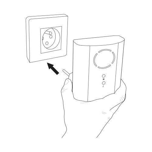 Sonette sans fil enfichable Carillo Plug - EXTEL - 061006 pas cher Secondaire 5 L