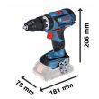 Perceuse-visseuse à percussion 18V GSB 18V-60 C + 2 batteries Procore 4 Ah + chargeur + coffret L-Boxx BOSCH 06019G2109 photo du produit Secondaire 1 S