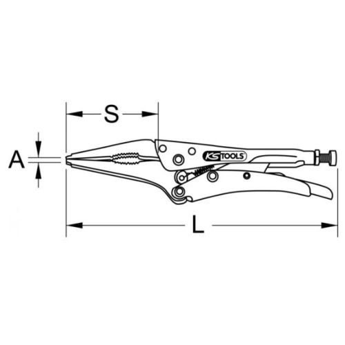 Pince étau pour tubes ronds 0-86 mm KS TOOLS 115.1505 photo du produit Secondaire 1 L