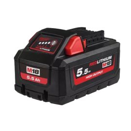 Batterie Milwaukee HIGH OUTPUT M18 HB5.5 18 V - 5.5 Ah - 4932464712 photo du produit Principale M