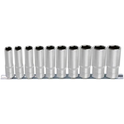 Jeu de 10 douilles longues 1/2 '' 6 pans ULTIMATE® sur rail de 10 à 19 mm KS TOOLS 922.1263 photo du produit Principale L