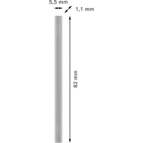 2 fers pour rabot PRO carbure r&eacute;versible 82 x 5,5 x 1,1 mm BOSCH 2608635903 photo du produit Secondaire 1 L