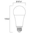 Ampoule LED TOLEDO GLS A68 E27 17,5 W 2450 lm 827 SYLVANIA 0029599 photo du produit Secondaire 1 S