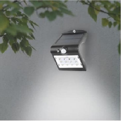 Applique murale SUNNY VIGNE LED solaire 4000 K noir + détecteur 1,5 W MIIDEX LIGHTING 70471 photo du produit Secondaire 3 L