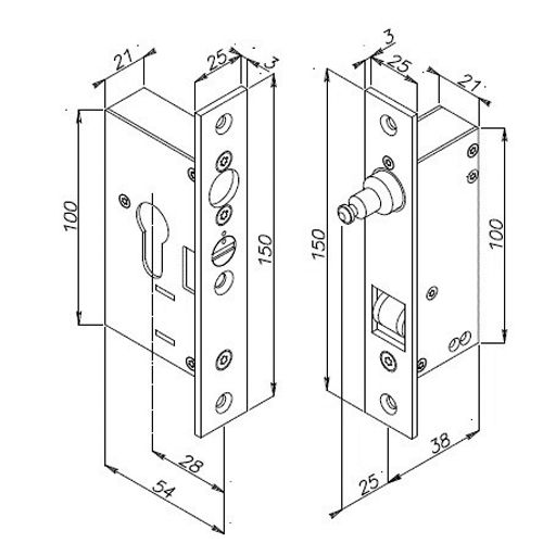 Electro-serrure Arca key slide 12V - OPERA - 23822 pas cher Secondaire 1 L