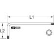 Clé mâle Torx longue sur support en acier trempé T11 KS TOOLS 151.2301-E photo du produit Secondaire 1 S