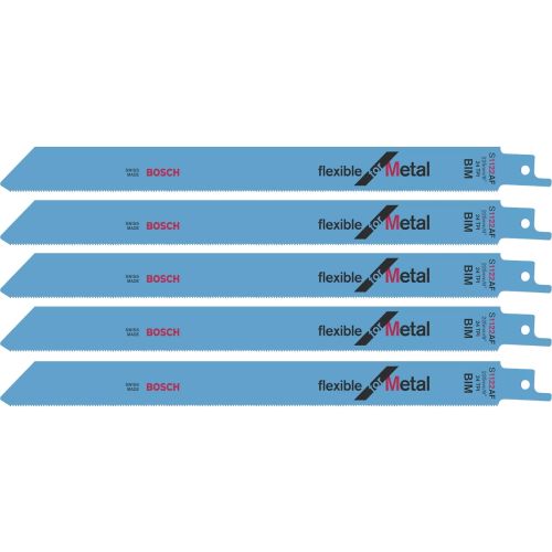 5 lames de scie sabre S 1122 AF Flexible for Metal 225 x 19 x 0,9 mm BOSCH 2608656018 photo du produit