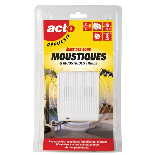 Répulsif ultrasons pour les moustiques et moustiques tigres fixe ACTO REPULSIF RUSM2 photo du produit
